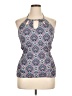 Leilani Multi Color Blue Sleeveless Blouse Size 14 - photo 1