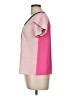 Shein 100% Polyester Color Block Pink Short Sleeve Blouse Size 6 - photo 5
