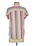 BeachLunchLounge Stripes Pink Short Sleeve Button-Down Shirt Size XS - photo 2