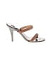 Claudia Ciuti Metallic Silver Orange Sandals Size 8 - photo 1