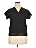 Unbranded 100% Polyester Black Short Sleeve Blouse Size 0X - photo 1