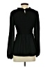 Elevator Disco 100% Polyester Black Long Sleeve Blouse Size S - photo 2