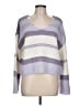 Sincerely Jules 100% Acrylic Stripes Purple Pullover Sweater Size L - photo 1