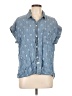Rails Stars Blue Short Sleeve Button-Down Shirt Size L - photo 1