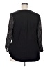 Fortune + Ivy 100% Polyester Black 3/4 Sleeve Blouse Size XXL - photo 2