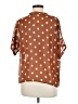 Lush Polka Dots Brown Short Sleeve Blouse Size M - photo 2