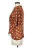 Lush Polka Dots Brown Short Sleeve Blouse Size M - photo 5