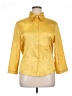 Zba 100% Polyester Metallic Gold 3/4 Sleeve Blouse Size XL - photo 1