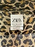Zara 100% Polyester Animal Print Silver Short Sleeve Blouse Size S - photo 7