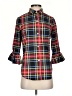 Gretchen Scott Designs Plaid Red 3/4 Sleeve Button-Down Shirt Size XS - photo 1