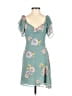 Mi ami Floral Teal Cocktail Dress Size XXS - photo 1