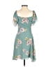 Mi ami Floral Teal Cocktail Dress Size XXS - photo 2
