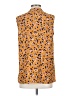 CAbi 100% Polyester Animal Print Orange Sleeveless Blouse Size S - photo 2