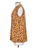 CAbi 100% Polyester Animal Print Orange Sleeveless Blouse Size S - photo 5