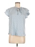 Status by Chenault Blue Short Sleeve Blouse Size M - photo 1