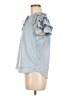 Status by Chenault Blue Short Sleeve Blouse Size M - photo 5