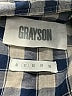 Grayson 100% Cotton Checkered-gingham Blue Long Sleeve Button-Down Shirt Size Sm (2) - photo 7