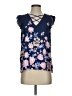 Crescent & Willough 100% Polyester Blue Sleeveless Blouse Size S - photo 1