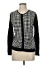 August Silk Houndstooth Black Cardigan Size M - photo 1