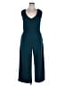 Speechless Solid Teal Jumpsuit Size 1X - photo 1