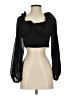 Shein 100% Polyester Black 3/4 Sleeve Blouse Size 4 - photo 1