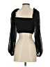 Shein 100% Polyester Black 3/4 Sleeve Blouse Size 4 - photo 2