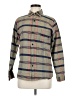 Assorted Brands Plaid Tan Gray Long Sleeve Button-Down Shirt Size M - photo 1