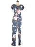 Derek Heart Floral Blue Jumpsuit Size L - photo 1