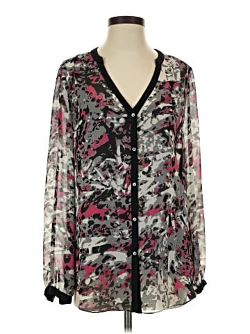 DKNYC Long Sleeve Blouse (view 1)
