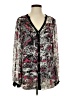 DKNYC 100% Polyester Black Long Sleeve Blouse Size S - photo 1