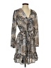 Veronica M. 100% Polyester Animal Print Gray Casual Dress Size S - photo 1