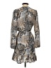 Veronica M. 100% Polyester Animal Print Gray Casual Dress Size S - photo 2