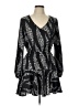 Tyche 100% Polyester Print Black Casual Dress Size L - photo 1