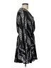 Tyche 100% Polyester Print Black Casual Dress Size L - photo 4