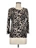 1901 Animal Print Ivory Pullover Sweater Size M - photo 1