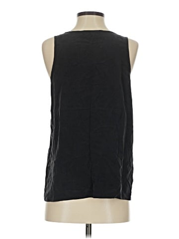 Lavender Brown Sleeveless Silk Top (view 2)