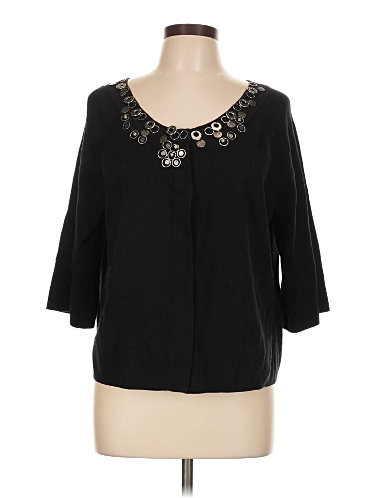 Pre-owned Dana Buchman Cardigan Sweater In Black