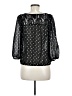 Iz Byer 100% Polyester Black 3/4 Sleeve Blouse Size M - photo 2