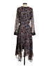 Charles Henry 100% Polyester Paisley Brown Casual Dress Size XS - photo 2