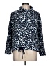 Nic + Zoe 100% Cotton Animal Print Blue Pullover Sweater Size L - photo 1