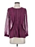 HD in Paris 100% Polyester Purple Long Sleeve Blouse Size 4 - photo 1