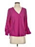 Pleione 100% Polyester Pink 3/4 Sleeve Blouse Size S - photo 1