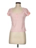 Shein 100% Polyester Pink Short Sleeve T-Shirt Size 6 - photo 1
