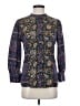 Antik Batik 100% Silk Paisley Blue Long Sleeve Silk Top Size S (estimated) - photo 1