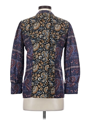 Antik Batik Long Sleeve Silk Top (view 2)
