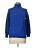 Karen Scott 100% Cotton Solid Blue Turtleneck Sweater Size L (petite) - photo 1