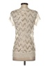 IISLI Chevron-herringbone Ivory Short Sleeve Top Size XXS - photo 2