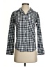 J.Crew 100% Cotton Checkered-gingham Blue Long Sleeve Button-Down Shirt Size 0 - photo 1