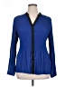 NY Collection 100% Polyester Blue Long Sleeve Blouse Size XL - photo 1