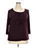Carol Rose Burgundy 3/4 Sleeve Blouse Size 3X - photo 1